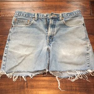 Vintage Levi denim cut off shorts